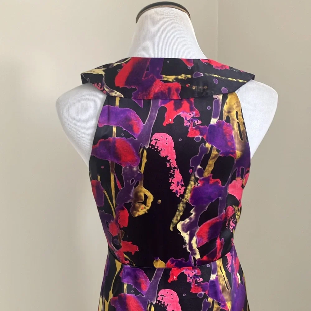 Milly of New York midi fit and flat silk printed dress, size 6 - Picture 4 of 11